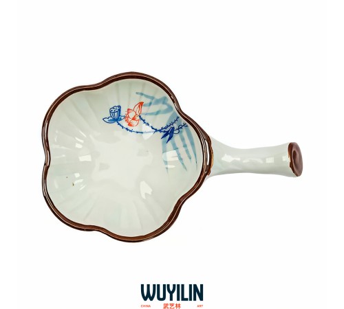 Тушечница керамическая с подставкой, лотос