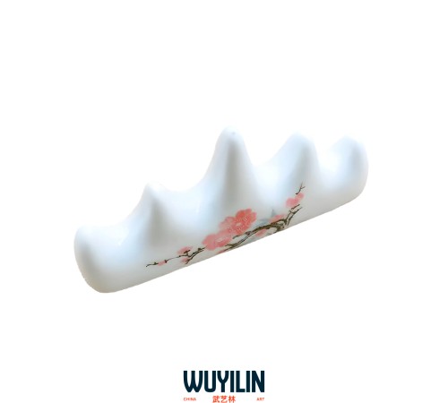 Фарфоровый держатель для кистей с цветами, 4 секции